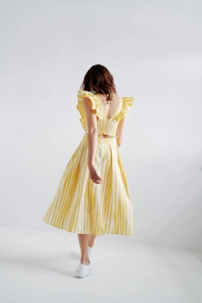 ROOFTOP cotton summer yellow dress