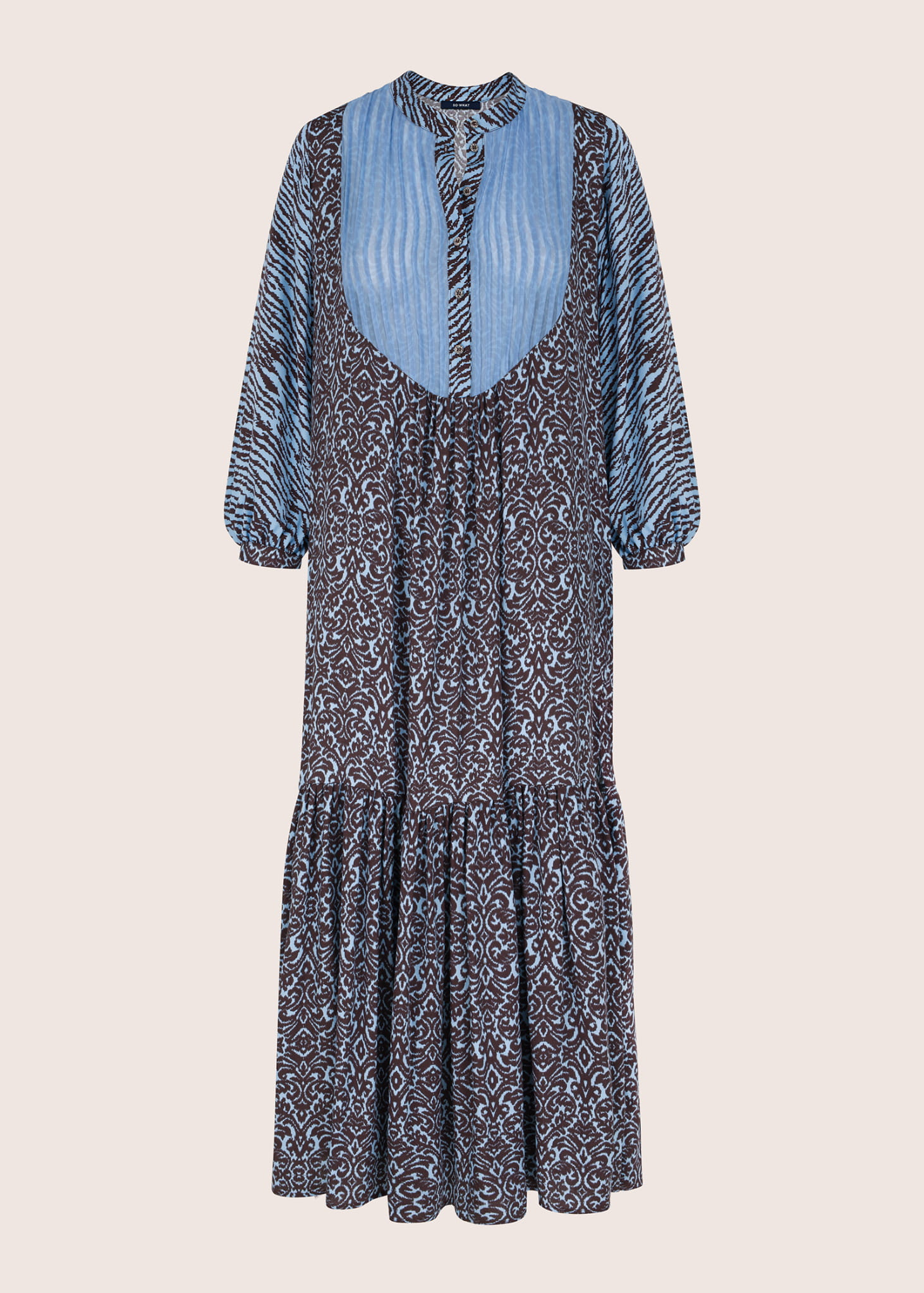 SALT ORNAMENT long  silk and viscose dress 